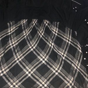 See through black mid sleeve shirt